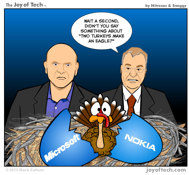 Ballmer hatches an egg.