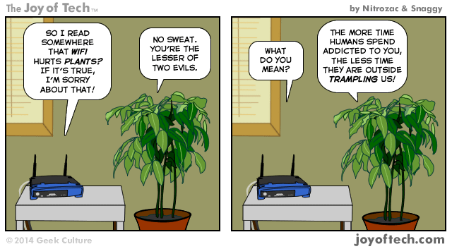 WiFi hurts plants?