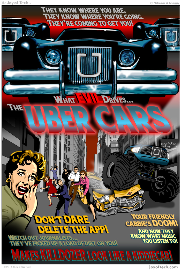 What evil drives... THE UBER CARS!