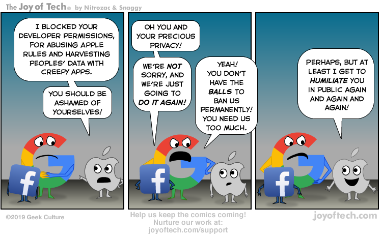 Shame on you Facebook and Google!